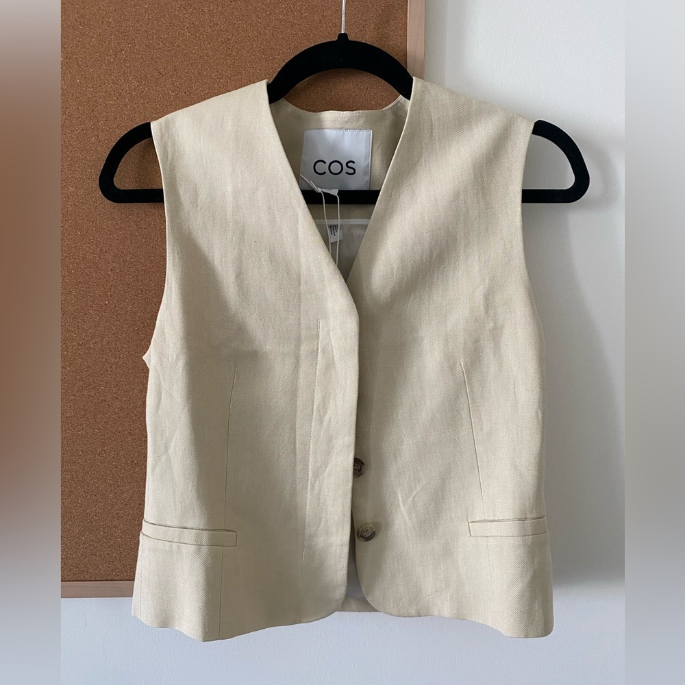 COS Linen Cream Vest